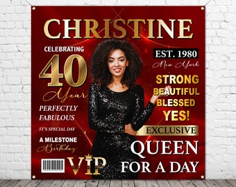 Magazine Photo Cover Birthday Backdrop