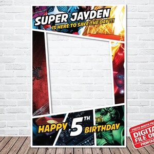 Super Heroes Fotoständer Rahmen, Nur digitale Datei