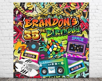 Hip Hop Graffiti Birthday Backdrop