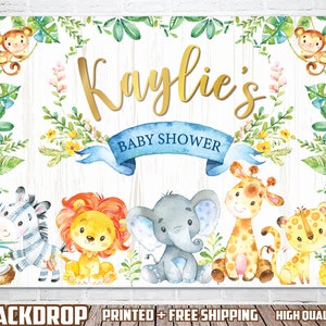 Safari Jungle Baby Shower Backdrop