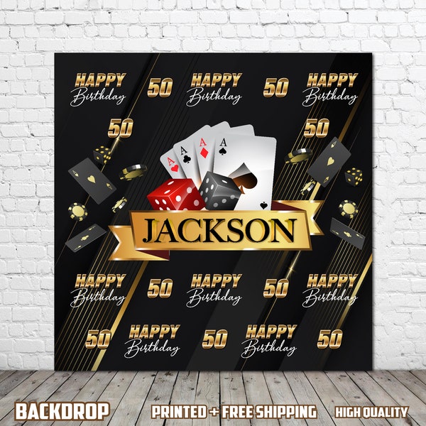 Casino Jackpot Birthday Backdrop