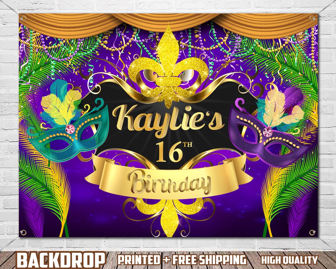 mardi gras flags and banners