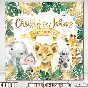 Safari Jungle Baby Shower Backdrop