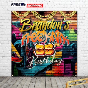 Graffiti Hip Hop Birthday Backdrop