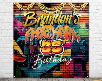 Graffiti Hip Hop Birthday Backdrop