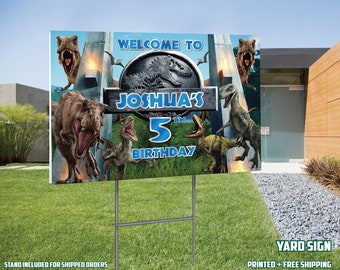 Dinosaur Birthday Yard Sign