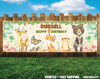 Woodland Birthday Banner