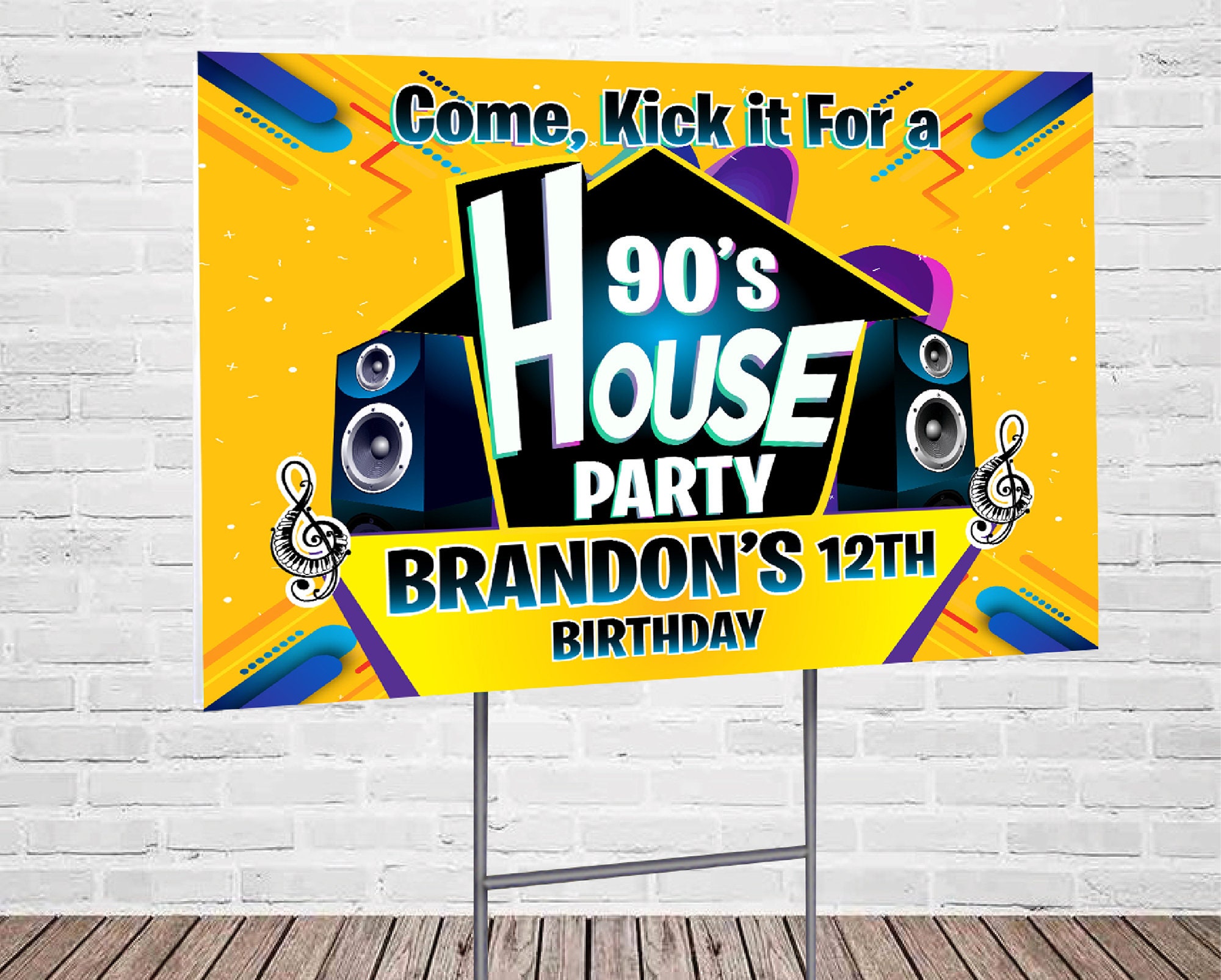90s House Party Yard Sign, 90s House Party Birthday Sign, Hip Hop ...