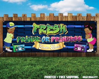 Fresh Prince or Princess Gender Reveal Banner