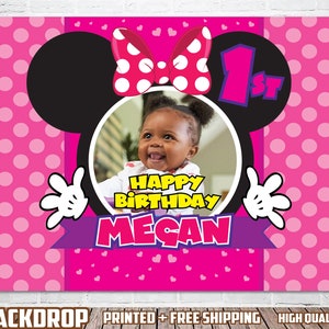 Minnie Inspired Birthday Backdrop