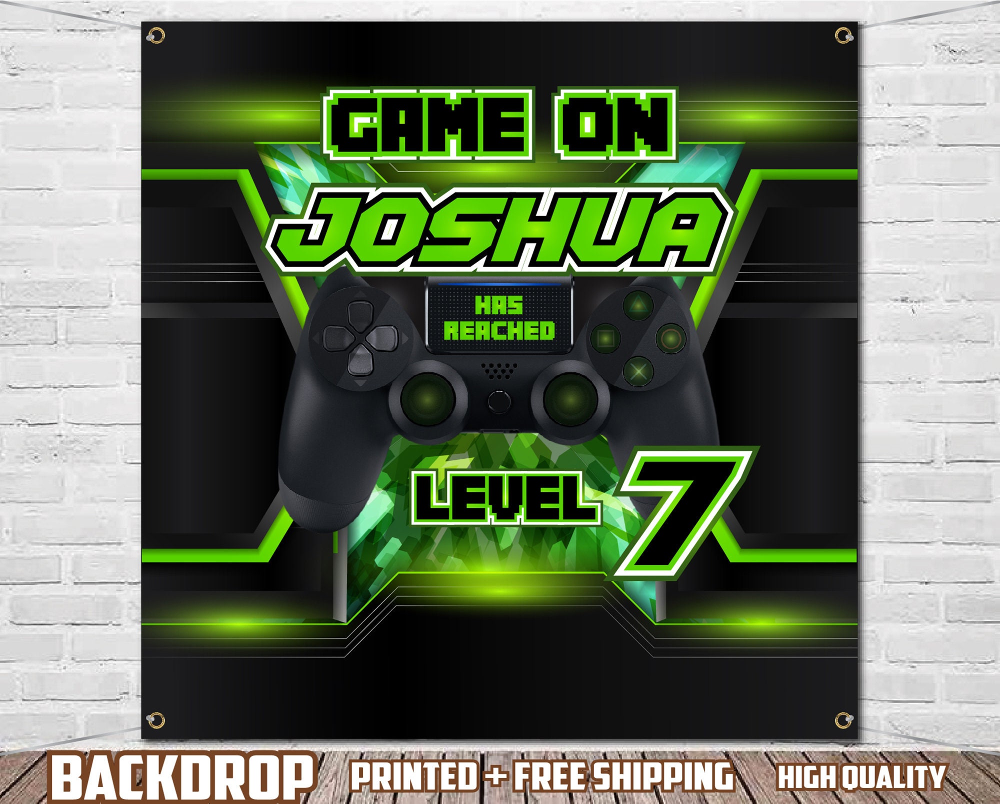 Video Game Birthday Backdrop Gaming Backdrop Printed and Etsy