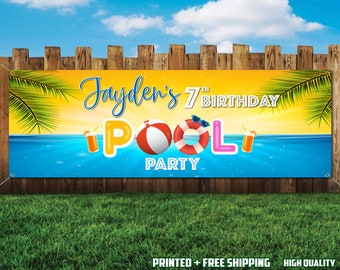 Summer Party Birthday Banner