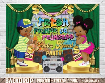 Fresh Prince or Princess Gender Backdrop