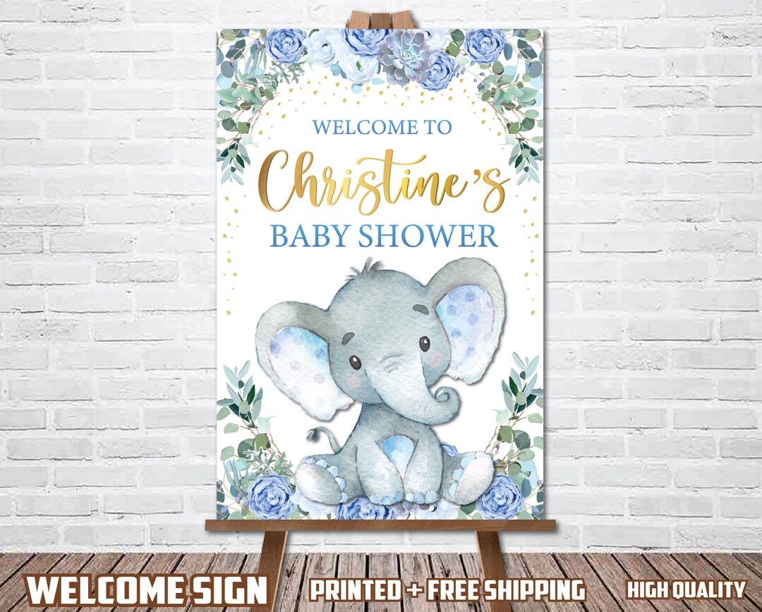 Elephant Baby Shower Sign - Etsy