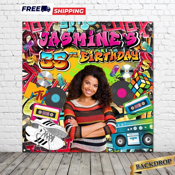 Hip Hop Graffiti Birthday Backdrop