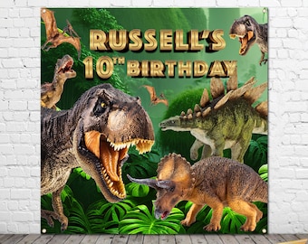 Dinosaur Birthday Backdrop