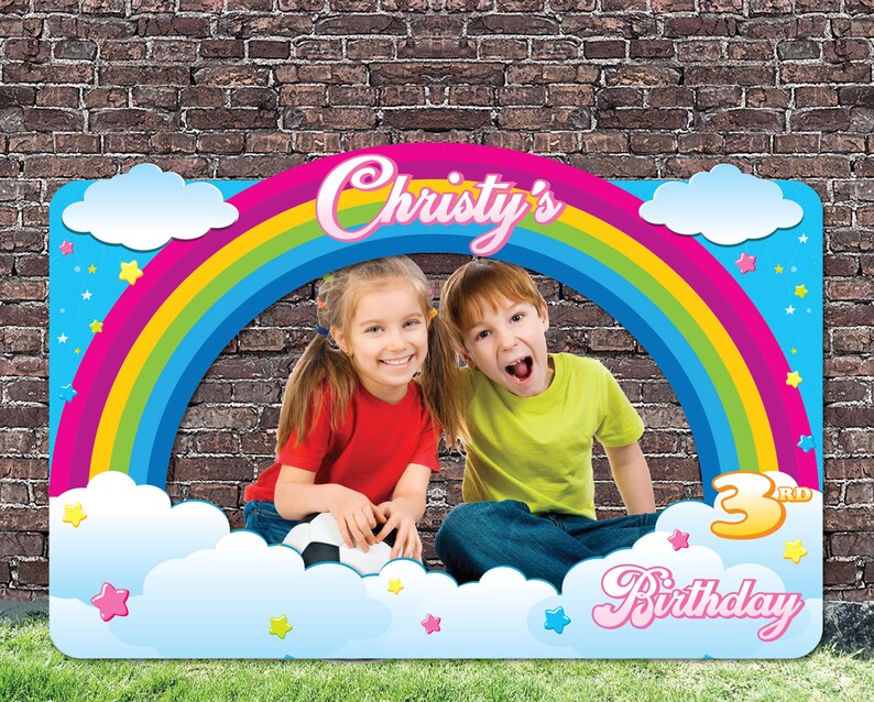 Rainbow Photo Booth Frame Rainbow Decoration High Quality Etsy