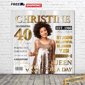 Magazine Photo Cover Birthday Backdrop