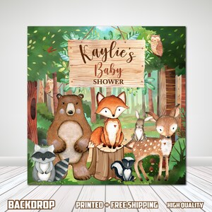 Woodland Baby Shower Backdrop