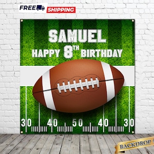 American Football Birthday Backdrop