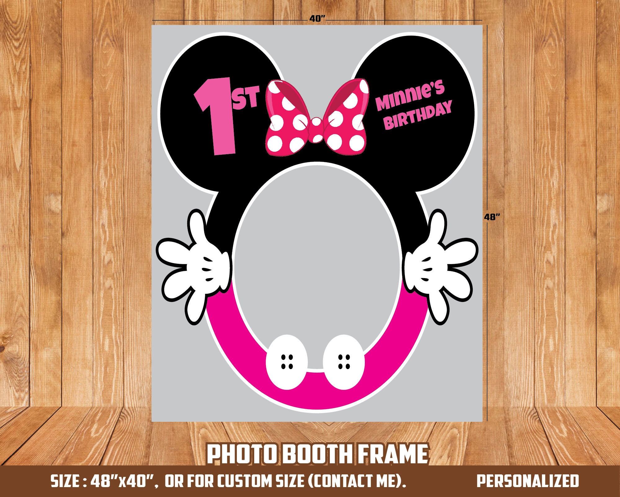 Minnie Inspired Photo Booth Frame, Digital File Only - Etsy