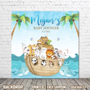 Noah Ark Baby Shower Backdrop