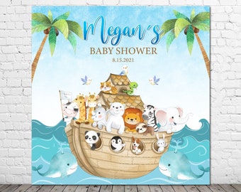 Noah Ark Baby Shower Backdrop