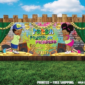 Fresh Prince or Princess Gender Reveal Banner