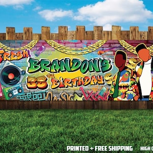 Fresh Prince Hip Hop Birthday Banner