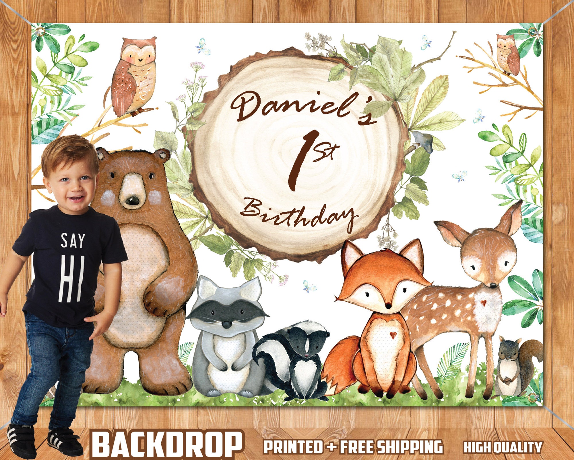 Woodland Backdrop High Quality Printed and Shipped Etsy