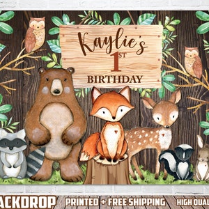 Woodland Birthday Backdrop