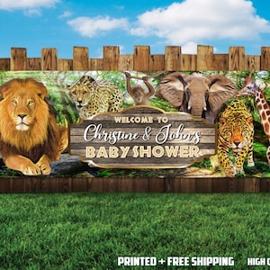 Jungle Safari Birthday Banner