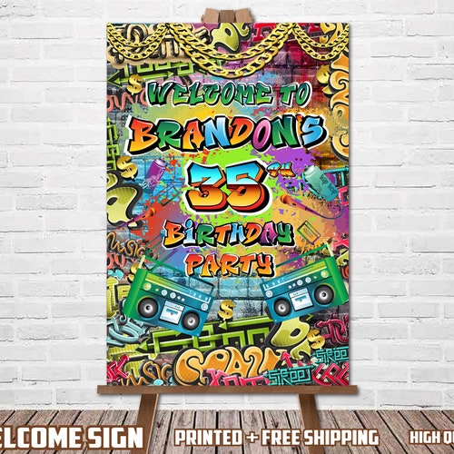 Hip Hop Sign Graffiti Sign Printed and Shipped Etsy UK