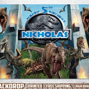 Dinosaur Birthday Backdrop