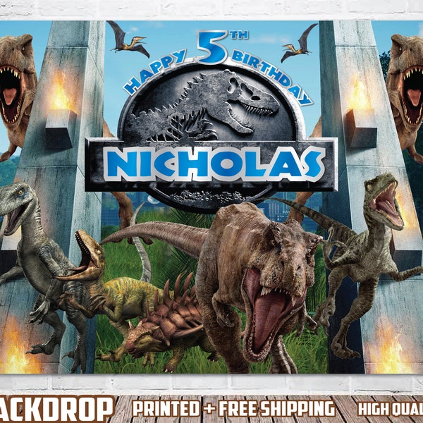 Dinosaur Birthday Backdrop