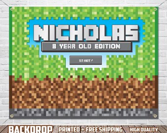 Pixel World Gaming Backdrop