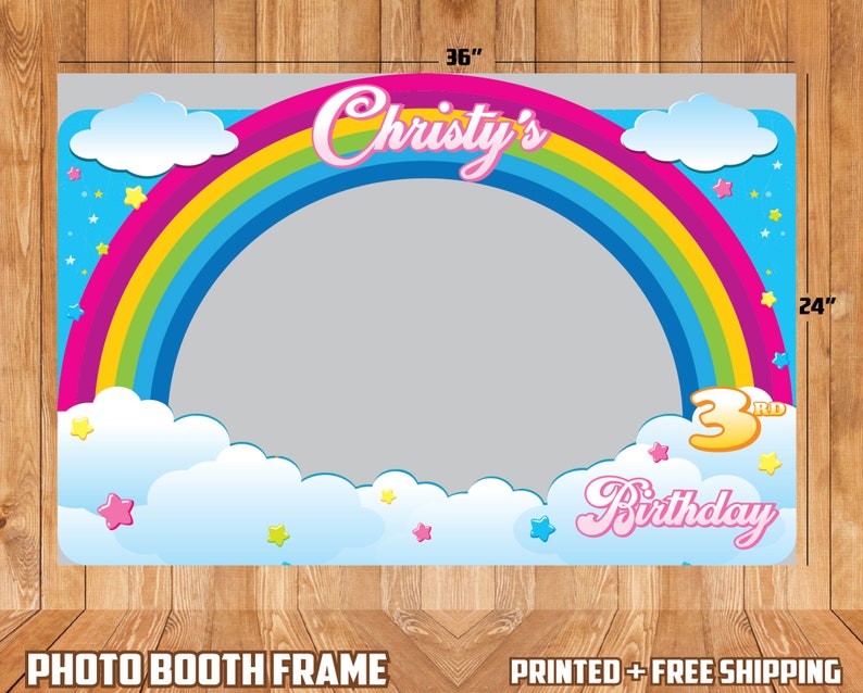 Rainbow Photo Booth Frame Rainbow Decoration High Quality Etsy