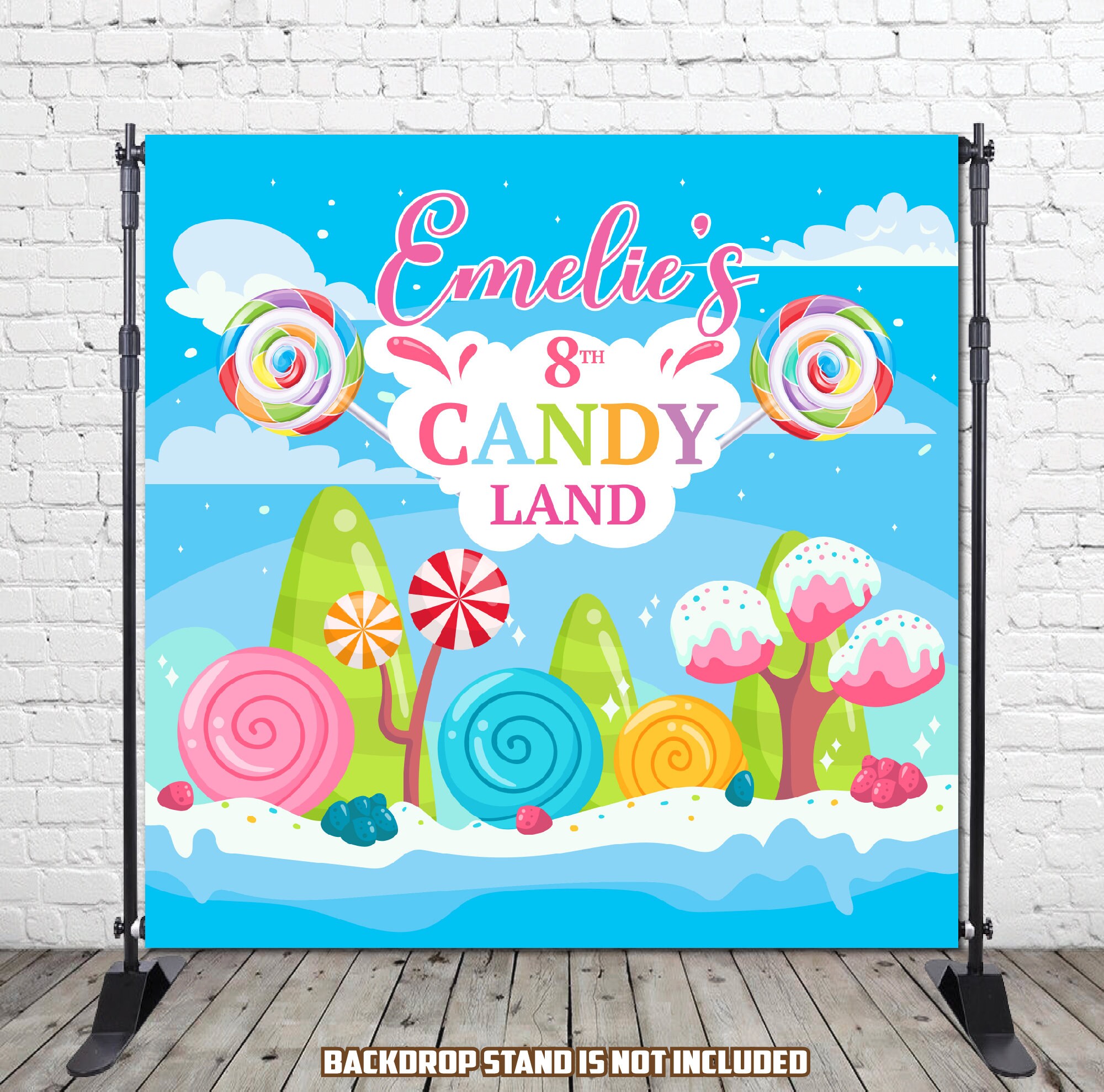 Candy Land Birthday Backdrop