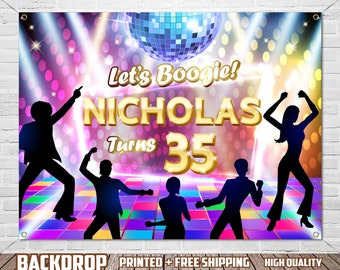 Disco Birthday Backdrop