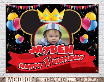 Mickey Inspired Birthday Backdrop