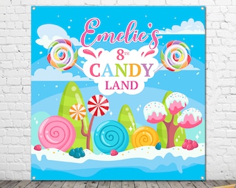 Candy Land Birthday Backdrop