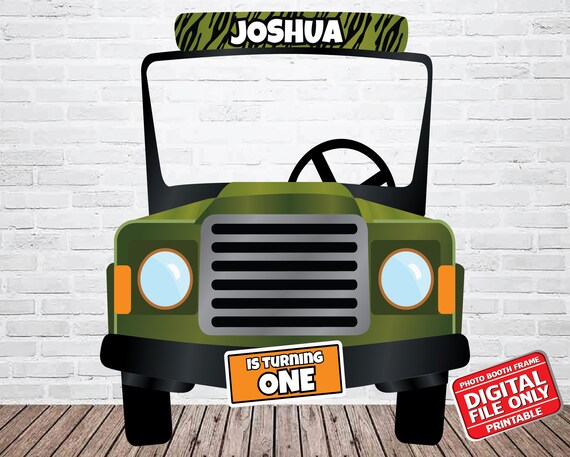 Buy Safari Car Photo Booth Frame, Digital File Online in India