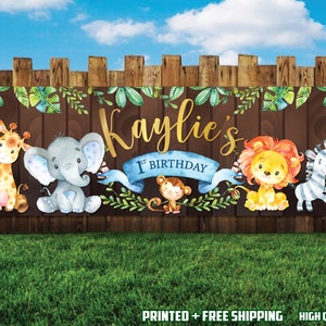 Safari Jungle Baby Shower Banner