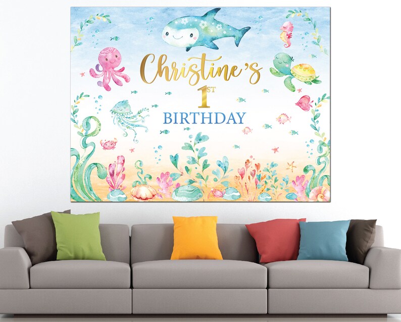 Under the Sea Baby Shower Backdrop Etsy