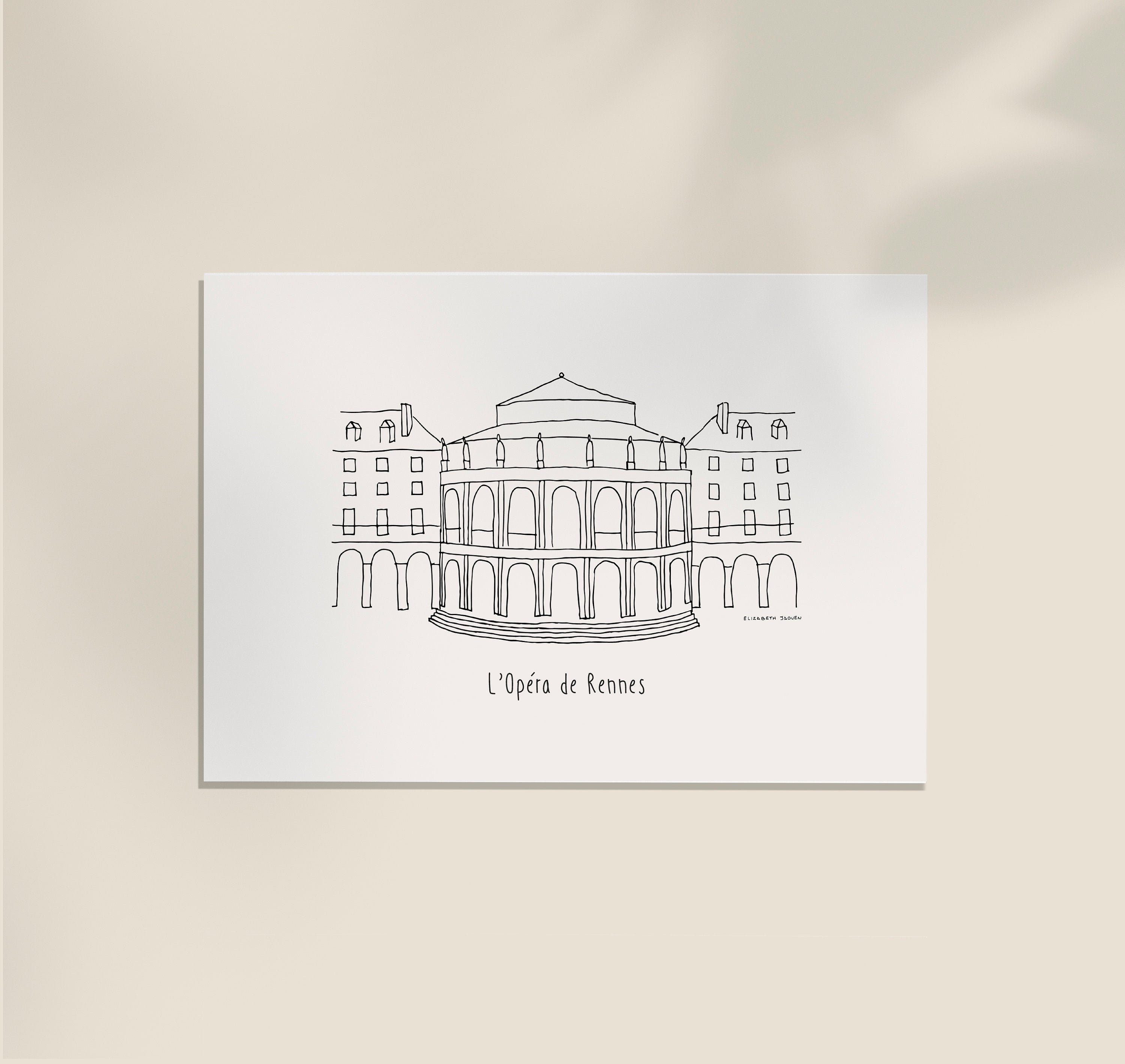 Affiche Rennes L'opéra Format A4