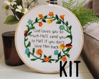 God Loves You - Cross Stitch Kit