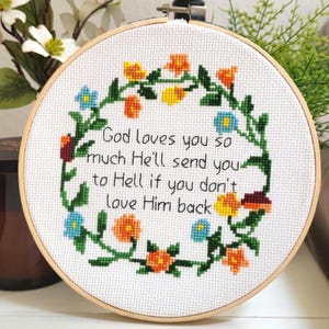 God Loves You - Cross Stitch Pattern