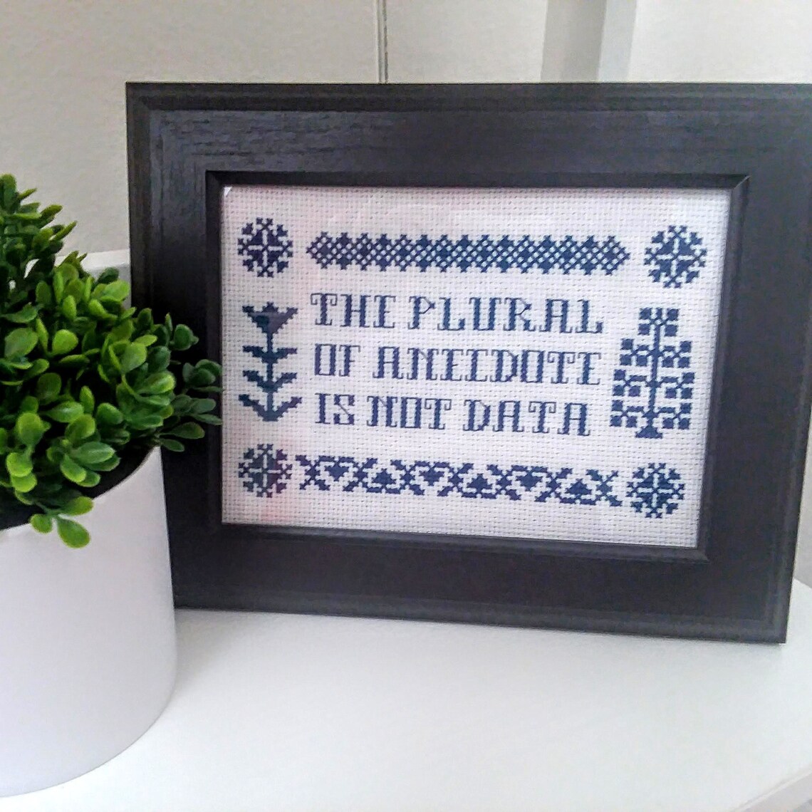 The Plural of Anecdote Cross Stitch Pattern Etsy