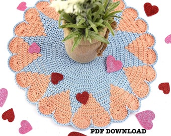 Crochet Heart Doily Pattern: Easy DIY Project (PDF Download)