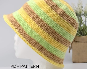 Crochet Bucket Hat PDF, Crochet Bucket Pattern, Sun Hat Pattern, Bucket Hat Pattern, Bucket Hat Crochet, Easy Bucket Hat Pattern